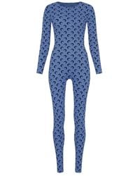 Marine Serre - Moon-Print Long-Sleeve Jumpsuit - Lyst