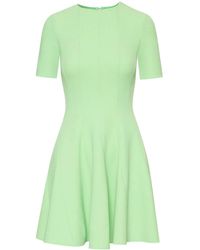 Oscar de la Renta - Pleated Short-Sleeve Minidress - Lyst