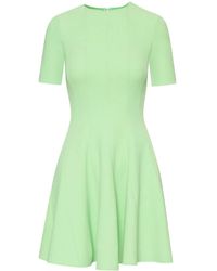 Oscar de la Renta - プリーツ ショートスリーブ ミニドレス - Lyst