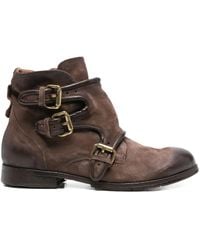 A.s.98 - Buckle Leather Boots - Lyst