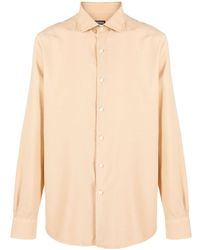 ZEGNA - Spread-collar Silk Shirt - Lyst