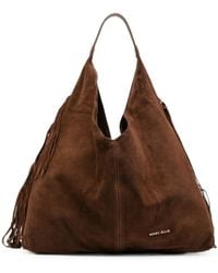 Marc Ellis - Altea Suede Logo-Patch Shoulder Bag - Lyst