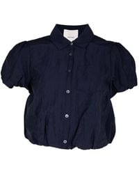 Cinq À Sept - Allinae Puff-Sleeve Button-Down Shirt - Lyst