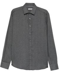 Canali - Herringbone-Pattern Shirt - Lyst