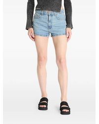 Guess - High-Rise Denim Shorts - Lyst