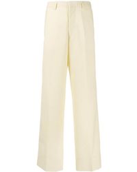 Jacquemus Wide Leg Cropped Trousers - White