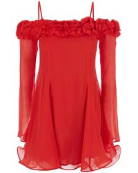 Blumarine - Off-Shoulder Mini Dress - Lyst