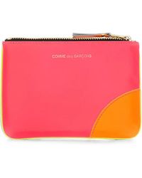 COMME DES GARÇONS PLAY - Logo-Print Leather Wallet - Lyst