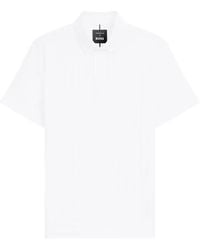 BOSS - Textured-knit Polo Shirt - Lyst