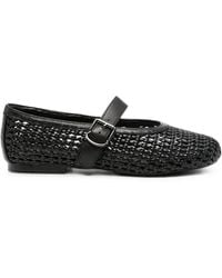 ADRIANNA FERETTI - Woven Buckle-Fastening Ballet Flats - Lyst