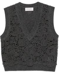 ERMANNO FIRENZE - Chaleco Con Encaje Floral - Lyst