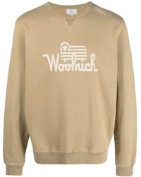 Woolrich - Logo-print Organic-cotton Sweatshirt - Lyst