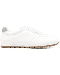 Doucal's - Crystal-Embellished Leather Sneakers - Lyst