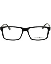 Emporio Armani - Rectangle-Frame Glasses - Lyst