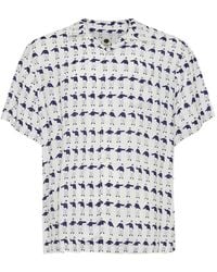 vowels - Graphic-Print Short-Sleeved Shirt - Lyst