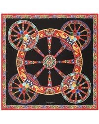 Dolce & Gabbana - 50X50 Carretto-Print Silk Twill Scarf - Lyst
