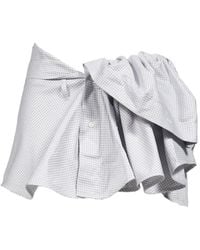 August Barron - Belted Peplum Mini Skirt - Lyst