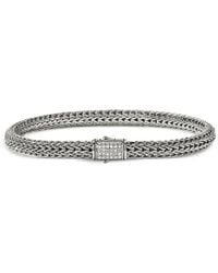 John Hardy - Sterling Icon Diamond Bracelet - Lyst