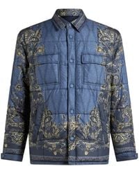 Etro - Quilted Printed Shirt Jacket - Lyst