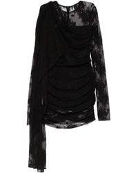 ANDAMANE - Xenia Lace Draped Mini Dress - Lyst