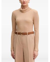 MARC AUREL - Ribbed Roll-Neck Sweater - Lyst