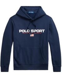 Polo Ralph Lauren - Felpa Con Cappuccio E Logo - Lyst