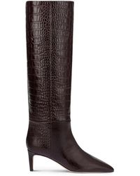 Paris Texas - Crocodile-Effect Leather Boots - Lyst