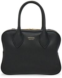 Ferragamo - Medium Leather Tote Bag - Lyst