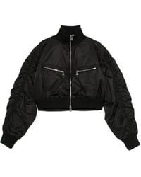 Pinko - Zip-Front Crop Bomber Jacket - Lyst