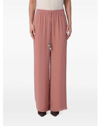 Patrizia Pepe - Beaded Drawstring-Waist Trousers - Lyst