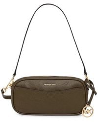 MICHAEL Michael Kors - Logo-Charm Pebbled Shoulder Bag - Lyst