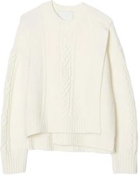 3.1 Phillip Lim - Cable-Knit Panelled Sweater - Lyst