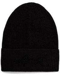 ARMANI EXCHANGE - Rhinestone-Logo Beanie Hat - Lyst