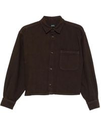 A.P.C. - Samantha Brodee Cropped Button-Up Shirt - Lyst