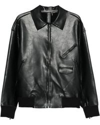 Norma Kamali - Norma Faux-Leather Shirt Jacket - Lyst