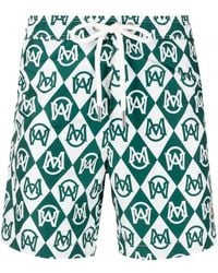 Moncler - Monogram-Print Swim Shorts - Lyst