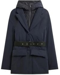 Semicouture - Agnes Belted Hooded Coat - Lyst