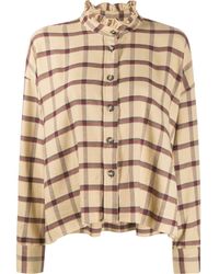Étoile Isabel Marant Chemise à col volanté et carreaux - Multicolore