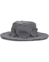 Scha - Flower-Appliqué Hat - Lyst