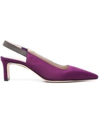 Fabiana Filippi - Crystal-Embellished Suede Pumps - Lyst