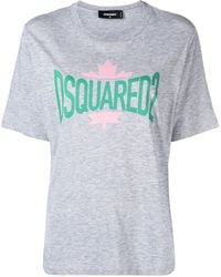 DSquared² - T-Shirt Grigia Melange - Lyst