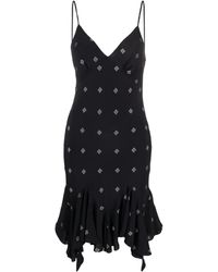 Givenchy - Robe Courte En Soie À Motif 4G - Lyst