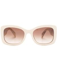 Prada - Logo-Lettering Square-Frame Sunglasses - Lyst
