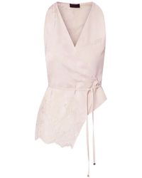 Liu Jo - Jacquard Top With Lace Details - Lyst