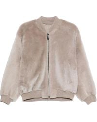 Simonetta Ravizza - Faux-Fur Bomber Jacket - Lyst