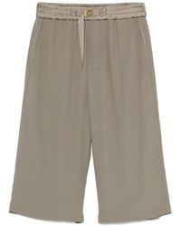 Ami Paris - Crepe Shorts - Lyst