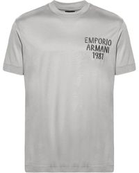 Emporio Armani - T-shirt à logo brodé - Lyst