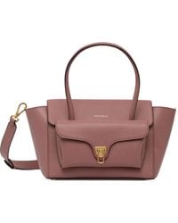 Coccinelle - Medium Double Beat Grainy Leather Tote Bag - Lyst