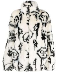 Philipp Plein - モノグラム エコファーコート - Lyst