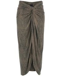 FEDERICA TOSI - Knotted Printed Skirt - Lyst